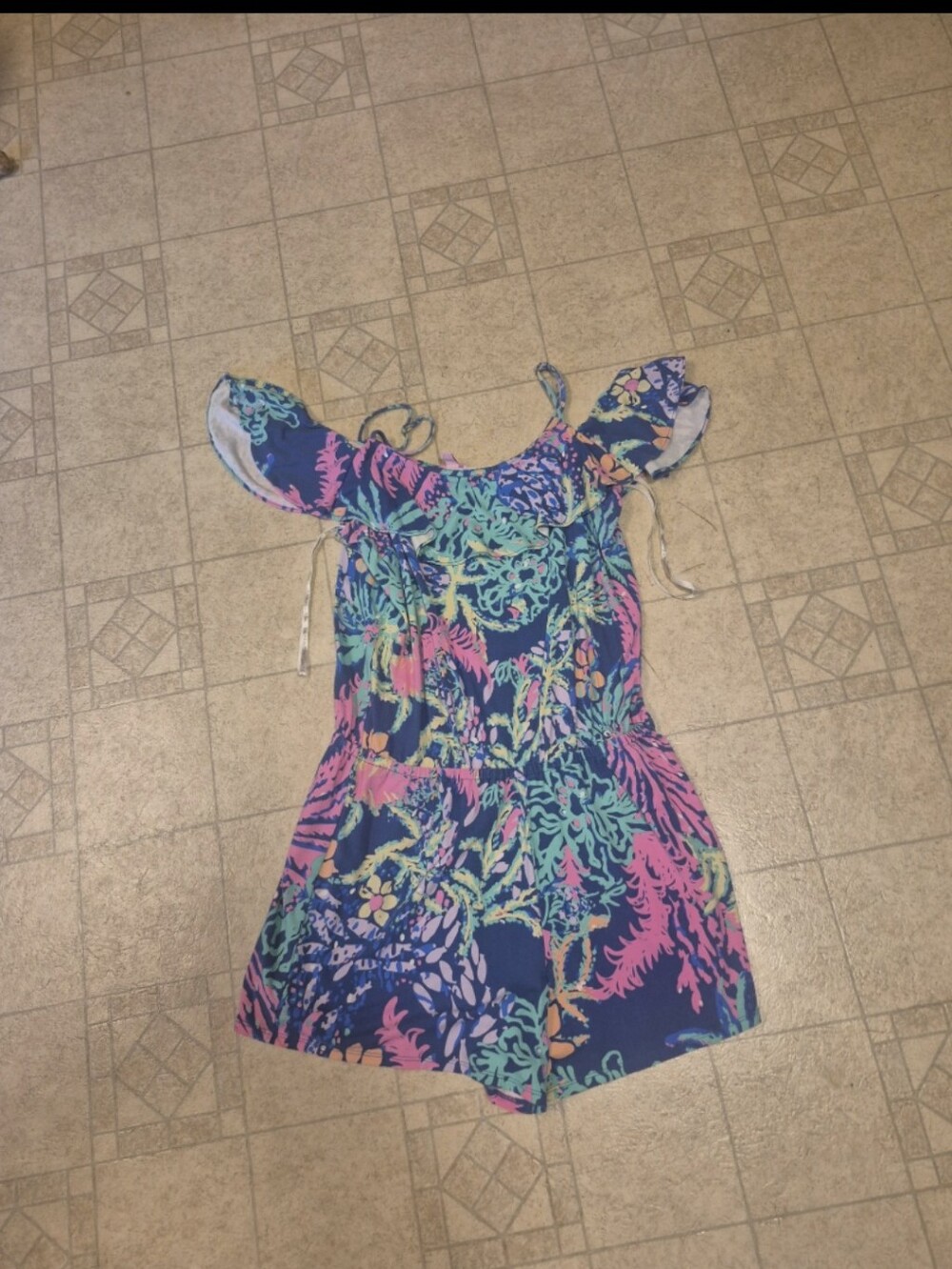 Lilly Pulitzer Klea Off The Shoulder Romper M